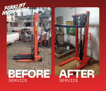 before after service hand stacker Bogor free pengiriman hanya di forklift nusantara