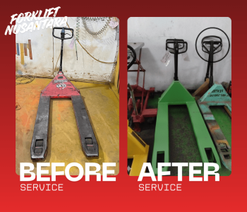 Service hand lift Surabaya terdekat gratis request warna cat ulang untuk unit hanya di Forklift Nusantara