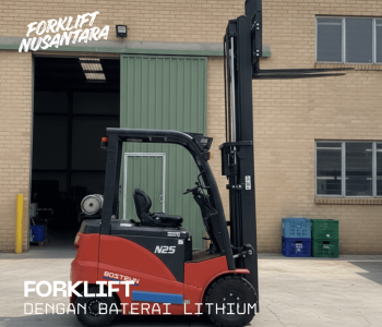 forklift lithium berikut adalah contoh unit dengan penggunaa baterai lithium di service hand forklift Cikarang oleh Forklift Nusantara