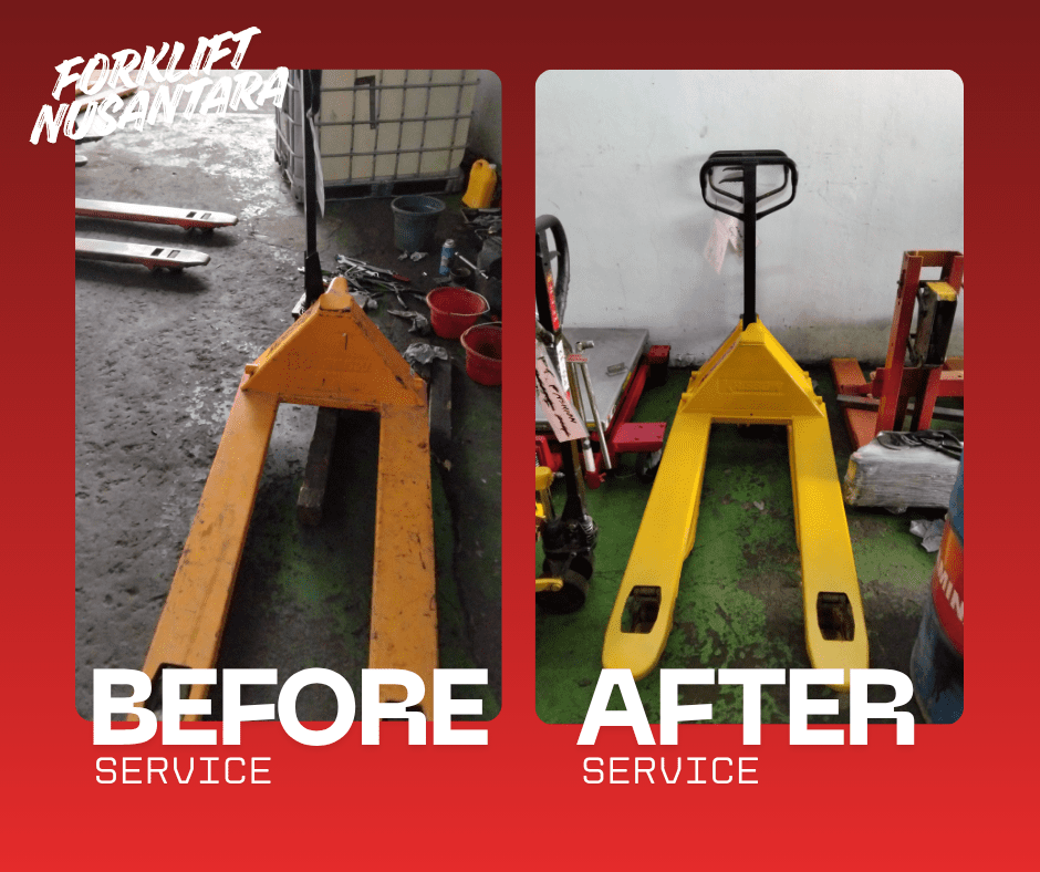 temukan service hand pallet cikarang terdekat dan bergaransi di forklift nusantara, cepat & tepat