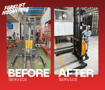 service hand lift Jakarta kaki lebar gratis pengecatan unit hanya di Forklift Nusantara
