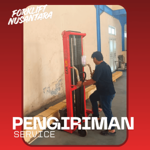 Unit hand stacker dikirim ke pelanggan setelah service hand stacker Surabaya terdekat oleh Forklift Nusantara