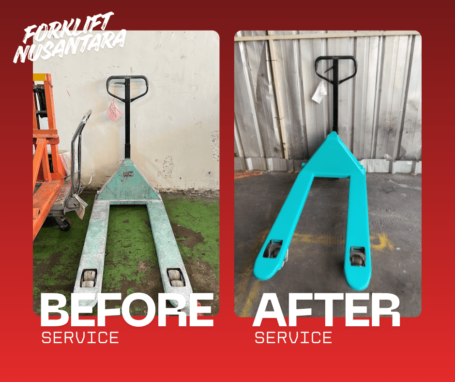 Service Hand Pallet Jakarta terdekat di Forklift Nusantara dikerjakan oleh teknisi yang berpengalaman.