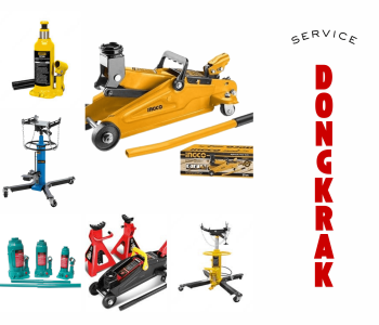 Perbaikan service hidrolik dongkrak botol dengan pengecekan pompa dan penggantian seal.